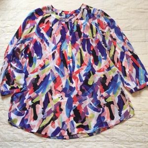 Colorful Tunic Styled Shirt